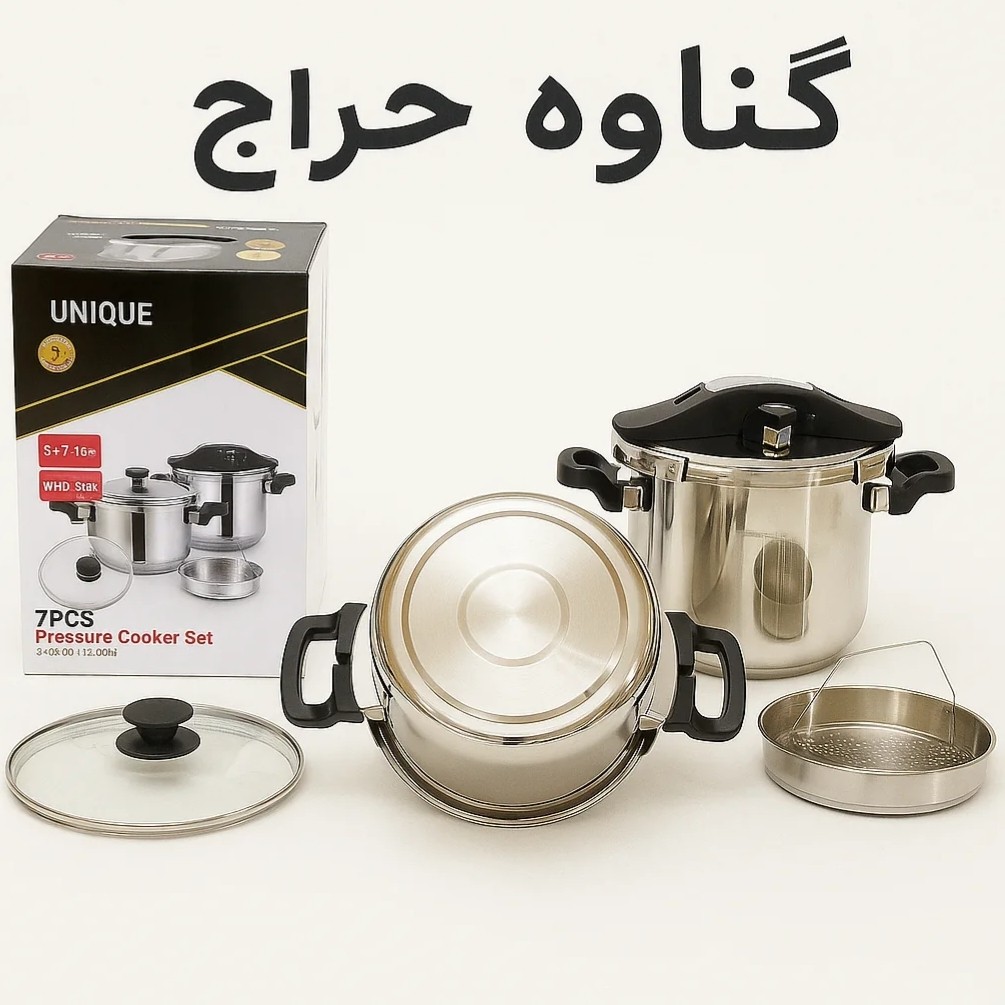 زودپز دوقلو یونیک 7 و 5 لیتر (ارسال رایگان) UP-2041